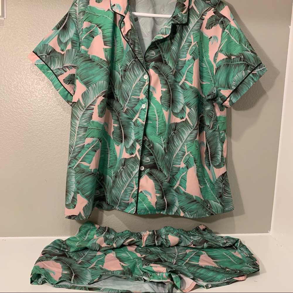 Matching Pajamas Set with Jungle and Baby Pink - Picture 4 of 7